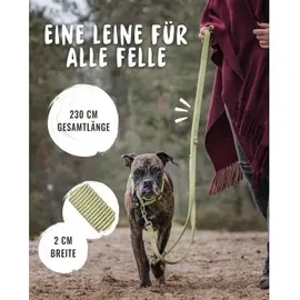 Rudelkönig Hundeleine - Führleine Frida grün 2,3 m