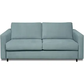 Home Affaire Schlafsofa »Virming« Dauerschlaf-Funktion mit Unterfederung und Matratze blau