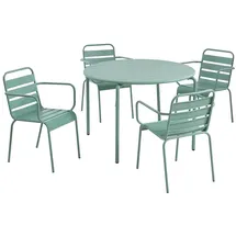 vente-unique Garten-Essgruppe 5-tlg. Mandelgrün