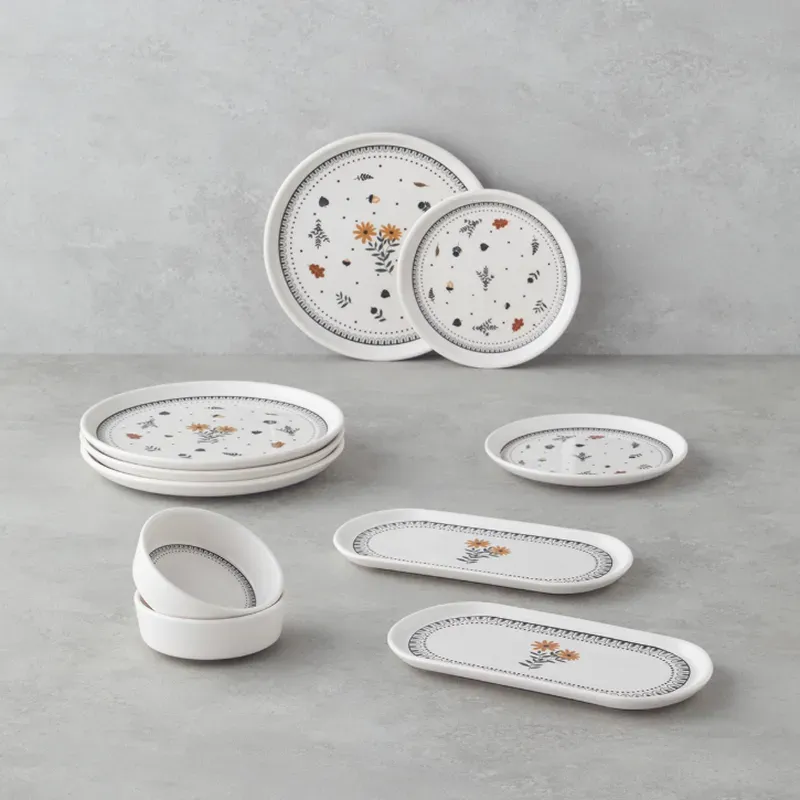 English Home Herbst Keramik-Frühstücksset 10-teilig 4 Personen Farbig