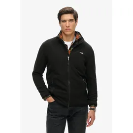 Superdry POLAR FLEECE FULL ZIP Fleecejacke Herren Schwarz XL