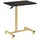 Barberpub Beistelltisch Mit Rollen, Pflegetisch Höhenverstellbar, Salon-tablettwagen Gold, Betttisch C Form, Friseurwagen, Wohnzimmer, 40x60x72/97cm, 2832(schwarz-gold)