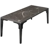 Tectake tectake® Rattan Tisch, Foggia 196x87x76cm