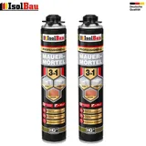 Mauermörtel Pistolenschaum Montageschaum PU-Mauermörtel Klebeschaum 2 x 750ml