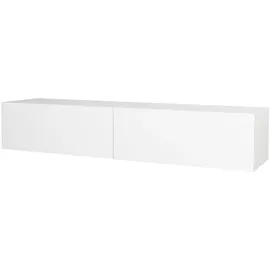 [en.casa] Toivakka Fernsehschrank Lowboard 135x31x25cm Weiß Holz, Spanplatte