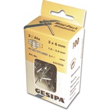 Gesipa Blindniete Mini-Pack 100 Stück (Alu/Stahl 4x8, Nietschaft-ø 4 mm, Scherkraft 1400 N, Zugkraft 2000 N, Flachrundkopf) 1433534