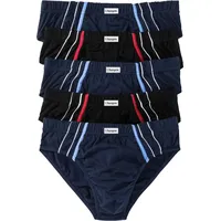bonprix Maxislip blau/schwarz 5er Pack 5