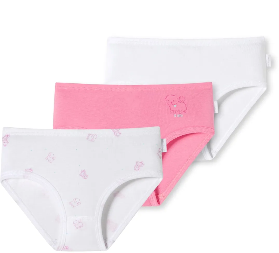 Schiesser Mädchen Hüftslip Fine Rib Organic Cotton 3er Pack