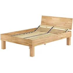 Erst-Holz Extra stabiles hohes Massivholzbett 140x220 Seniorenbett Zubehör wählbar V-60.81-14-220Federholzrahmen inkl.