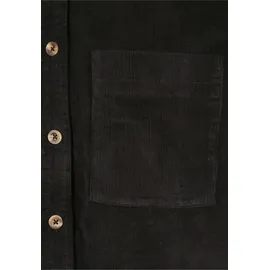 URBAN CLASSICS Corduroy Oversized Shirt Schwarz M