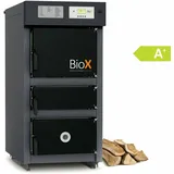Solarbayer Holzvergaser BioX 35 mit 33,6 kW + KSG. Scheitholzlänge bis zu 0,5m