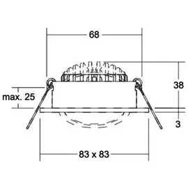 Brumberg Einbauleuchte 1er Pack quadratisch 41415154TW