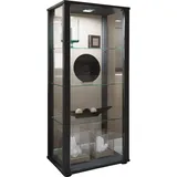VCM Vitrine Kavisa 50 x 38 x 115 cm Schwarz