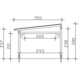 SKANHOLZ Sanremo 434 x 350 cm Leimholz weiß