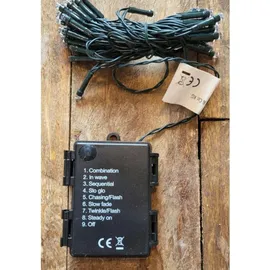 FHS International LED Batterielichterkette 1 m Warmweiß