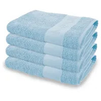 BestLivings Duschtuch Hellblau 70 x 140 cm 4 Stück