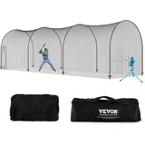 Vevor Baseball-Schlagkäfig-Netz mit Rahmen und Netz 12 x 3,6 x 3,6 m, Baseballkäfig-Netz zum Schlagen und Aufstellen, Baseballnetz, Schlagkäfig ...