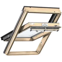 VELUX Schwing-Dachfenster »GGL«, Verbundsicherheitsglas (VSG), innen braun,