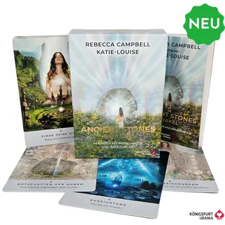 Königsfurt-Urania Ancient Stones Orakel - 44 Karten mit Botschaften und Anleitung - Okarkelkarten Deutsch