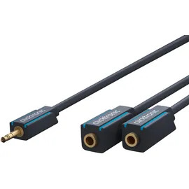 Clicktronic 3,5-mm-aux-adapterkabel, Stereo, Premium-kabel 1x 3,5-mm-klinken-stecker 2x 3,5-mm-klinken-buchse 0,1 m Ofc-innenleiter. Kabellänge 0.1 M