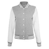 Build Your Brand Sweat College Jacke Grey / White XL