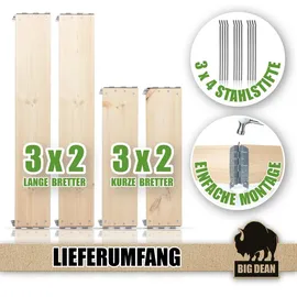 BigDean Hochbeet 120 x 80 x 60 cm Beige
