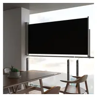 vidaXL Ausziehbare Seitenmarkise 120x300 cm Schwarz