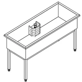 KWC Werkraumbecken, SIRIUS, Edelstahl, 1500x800x600 mm, Unterbau,