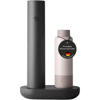bottleplus 100% Plastikfreier Wassersprudler To Go - bis zu 6L Sprudelwasser Unterwegs - Spark Set Sprudler Auffüllstation + 600ml Metalflasche Carbonator - CO2 Zylinder nicht Inkl