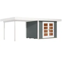 Weka Designhaus 126 B 5,9 x 2,4 m grau inkl. Anbau