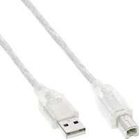 InLine InLine® USB 2.0 Kabel, A an B, transparent,