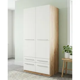 Priess Wäscheschrank Barcelona 94 x 193 x 54 cm Weiß