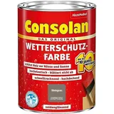 Consolan Wetterschutzfarbe Steingrau Seidenglänzend 0,75 l