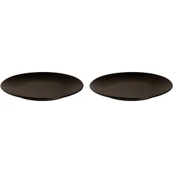Mammoet Bord Mond 27,5 cm Schwarz Steinzeug 2 Stück