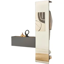 furn.design Center Garderoben-Set 150 x 200 x 30 cm grau