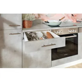 Respekta Winkelküche L-Form 280 x 172 cm Beton
