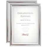 Ideal Trend 2er 3er 5er 10er Pack Dokument Bilderrahmen 21x29,7 DIN A4 Urkunde Foto Rahmen: Farbe: 2er Pack Silber