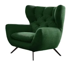 KAWOLA Sessel CHARME Hochlehnsessel Cord smaragd