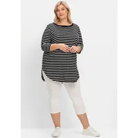 Sheego T-Shirt Longshirt schwarz 44/46