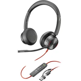 Poly Blackwire 8225 USB-C Stereo-Headset - USB-C/A-Adapter, ANC