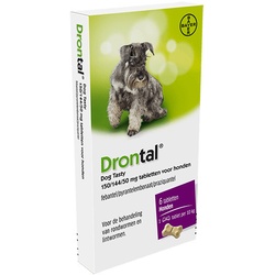 Drontal Dog Tasty 150/144/50 mg ontwormingsmiddel hond  30 tabletten