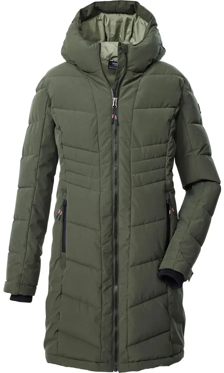 killtec KOW 219 Girls Quilted Coat dunkeloliv (00756) 164