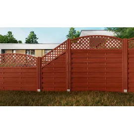 Andrewex Sichtschutzzaun Element Bordeaux Teakfarben 180/195 cm x 90 cm