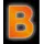 CONACORD Klebebuchstabe B Reflektierend 8 cm Orange