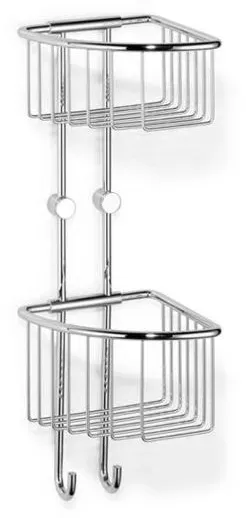 Giese Twin-Set Duschkorb 3002002 werkzeuglos abnehmbar, 2 Haken, 2 Körbe