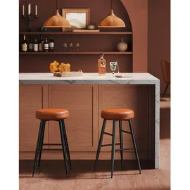 MID.YOU Barhocker 2er-Set 49,5 x 63 cm Braun