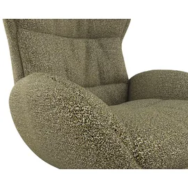 flexlux Relaxsessel "Haze, hervorragender Komfort, Alu Fuß, organisches Design, ergonomisch", grün (fall grün), B:70cm H:104cm T:79cm, 62% Polyester, 17% Cotton, 14% Linen, 12%Polyester, 4% Wool, Sessel, Relaxsessel, Rückenteilverstellung, drehbar, Fuß Alu