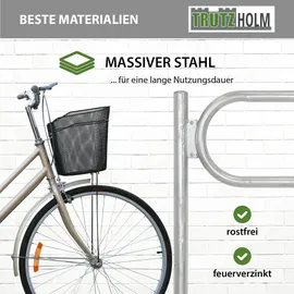 Trutzholm Fahrradständer 2x Fahrradanlehnbügel 115 x 124 cm Ø 60 mm grau