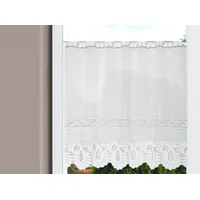 HOME WOHNIDEEN Leonora Jacquard fein, weiß, B:100cm H:100cm, Polyester,