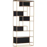 GUTMANN FACTORY Regal Porto Raumteiler 87 x 35 x 200 cm Schwarz